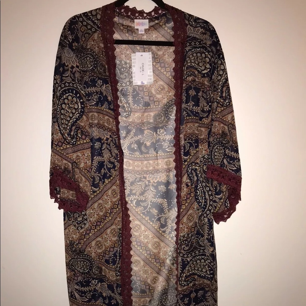 Lularoe Chloe Large paisley sheer NWT